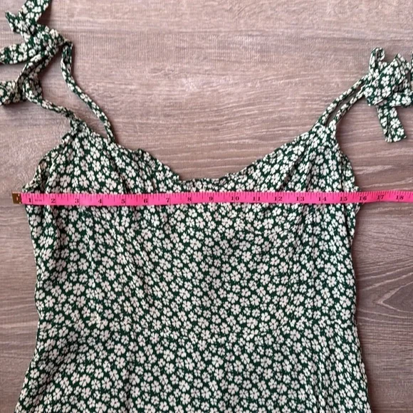 REFORMATION Nikita Midi Floral Green Dress 12 - Picture 9 of 13